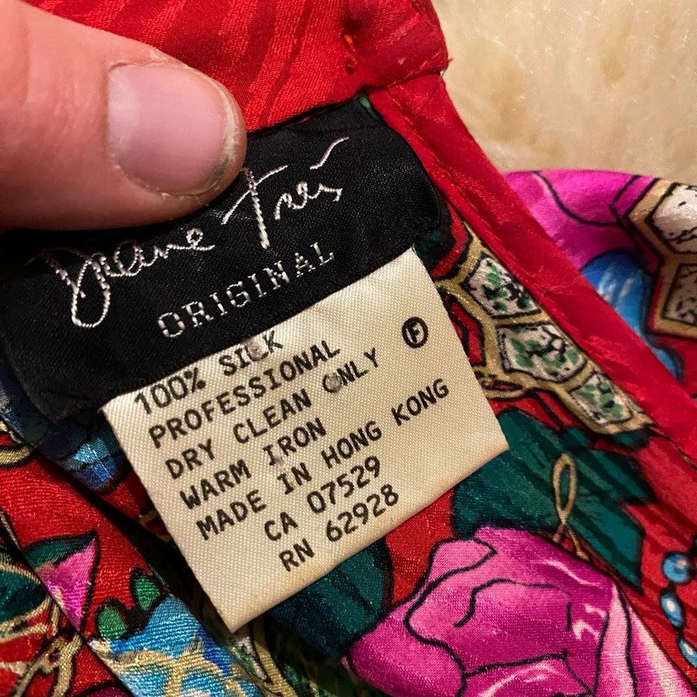 EUC True Vintage 1980s Diane Freis 100% Silk Bright Floral Maxi Dress - Picture 4 of 13